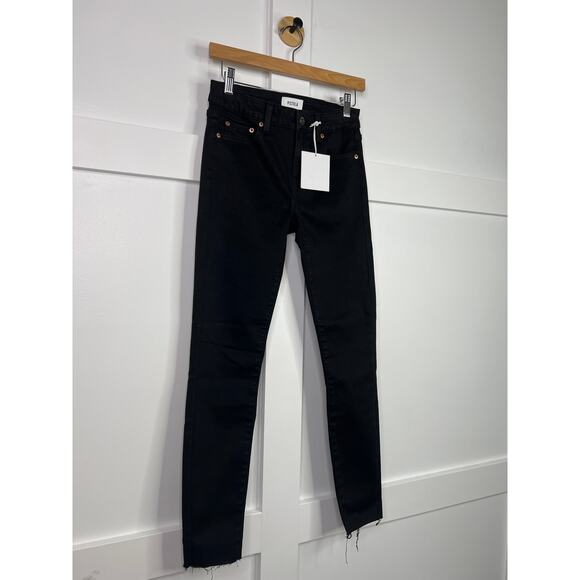 NWT Pistola Audrey Mid-Rise Skinny Denim Jean Jet Black Women's Size: 26 - Picture 3 of 8
